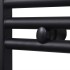 Radiador toallero de baño recto negro 500 x 764