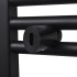 Radiador toallero de baño recto negro 500 x 764