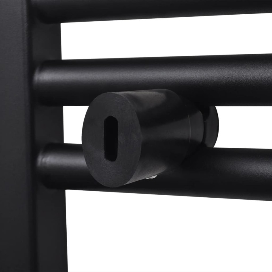 Radiador toallero de baño recto negro 500 x 764