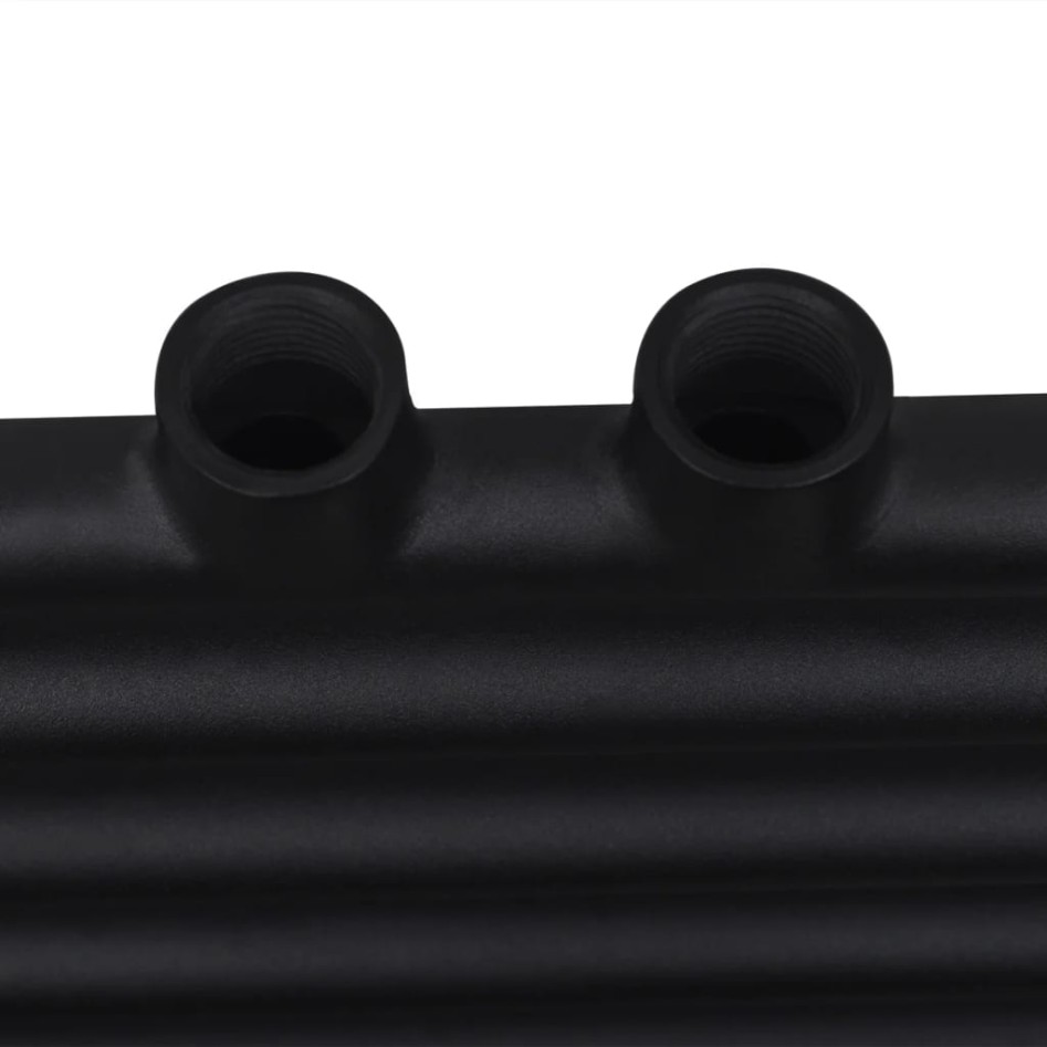 Radiador toallero de baño recto negro 500 x 764