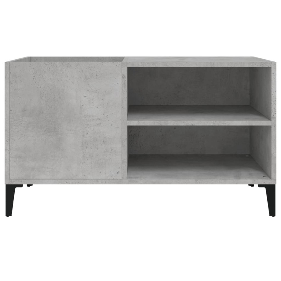 Mueble discos madera contrachapada gris hormigón 84,5x38x48