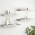 Estantes flotantes pared 4 uds MDF gris hormigón 60x23,5x3,8