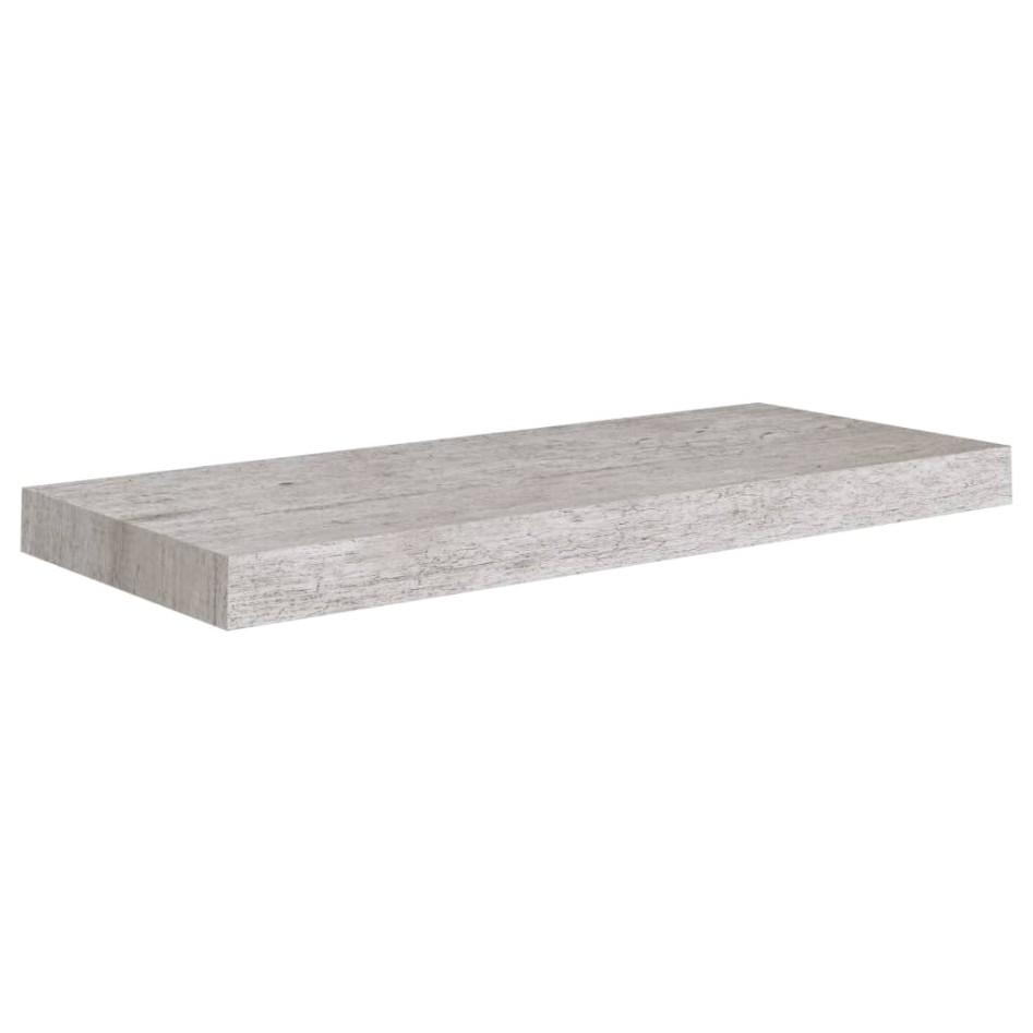 Estantes flotantes pared 4 uds MDF gris hormigón 60x23,5x3,8