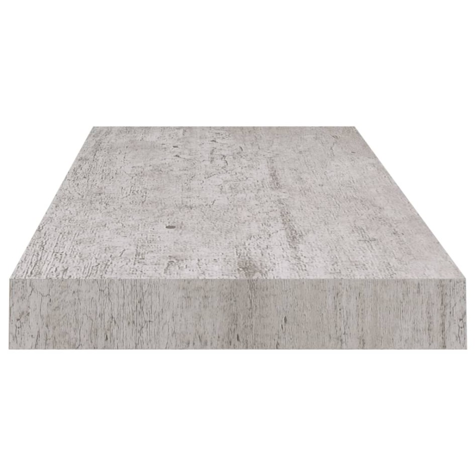 Estantes flotantes pared 4 uds MDF gris hormigón 60x23,5x3,8