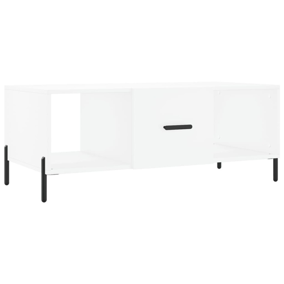 Mesa de centro madera contrachapada blanco 102x50x40