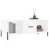 Mesa de centro madera contrachapada blanco 102x50x40