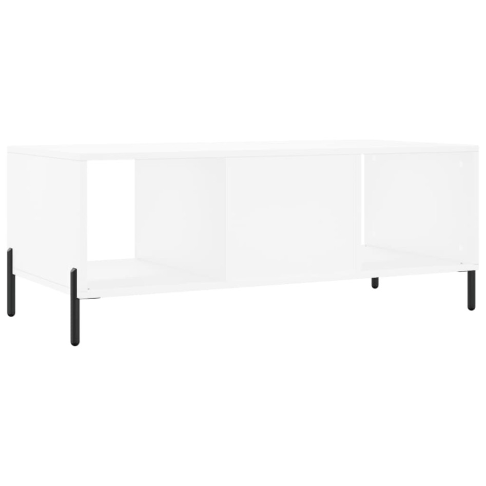 Mesa de centro madera contrachapada blanco 102x50x40