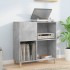 Mueble discos madera contrachapada gris hormigón 84,5x38x89