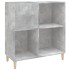 Mueble discos madera contrachapada gris hormigón 84,5x38x89