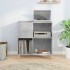 Mueble discos madera contrachapada gris hormigón 84,5x38x89