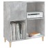Mueble discos madera contrachapada gris hormigón 84,5x38x89