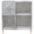 Mueble discos madera contrachapada gris hormigón 84,5x38x89