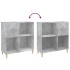 Mueble discos madera contrachapada gris hormigón 84,5x38x89