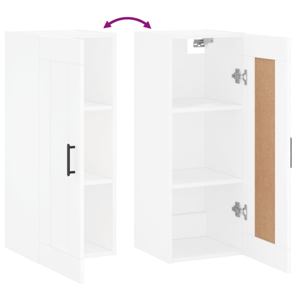 Armario de pared madera de ingeniería blanco 34,5x34x90