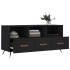 Mueble de TV madera de ingeniería negro 102x36x50
