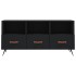 Mueble de TV madera de ingeniería negro 102x36x50