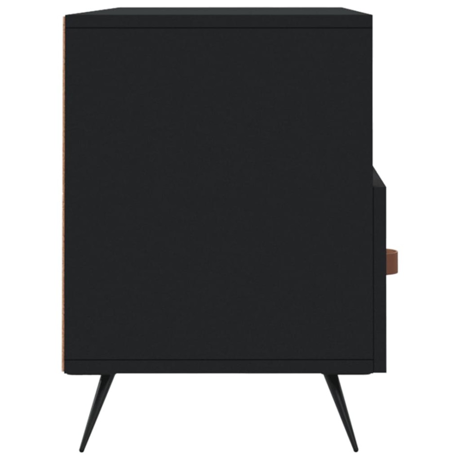 Mueble de TV madera de ingeniería negro 102x36x50