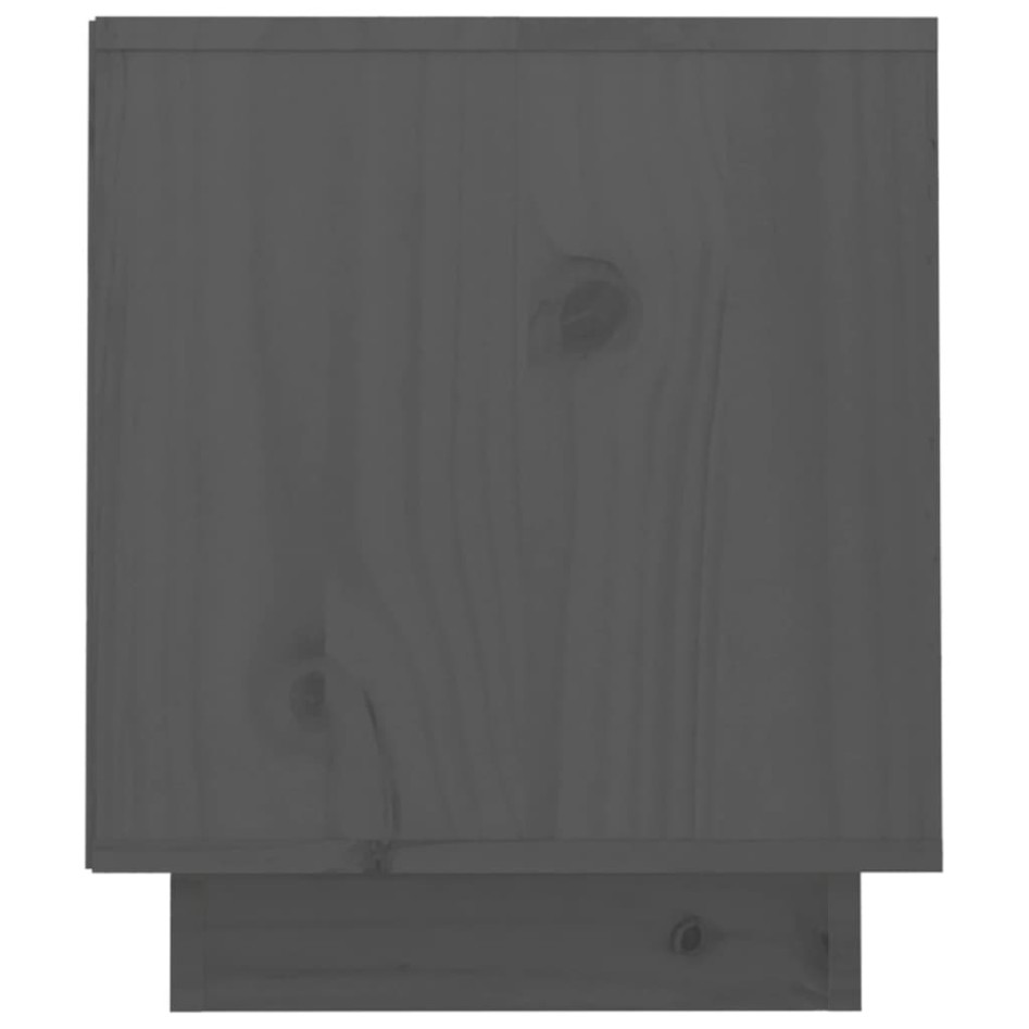 Mueble de TV de madera maciza de pino gris 70x34x40