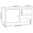 Mueble de TV de madera maciza de pino gris 70x34x40