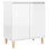 Aparador y patas madera contrachapada blanco brillo 60x35x70