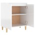 Aparador y patas madera contrachapada blanco brillo 60x35x70
