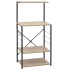 Armario microondas madera ingeniería negro roble 60x39,6x123
