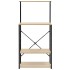 Armario microondas madera ingeniería negro roble 60x39,6x123