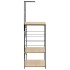 Armario microondas madera ingeniería negro roble 60x39,6x123