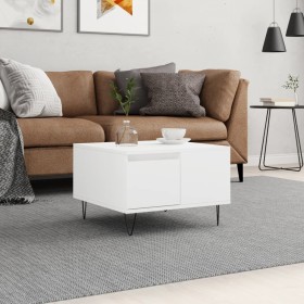 Mesa de centro madera contrachapada blanco 55x55x36,5