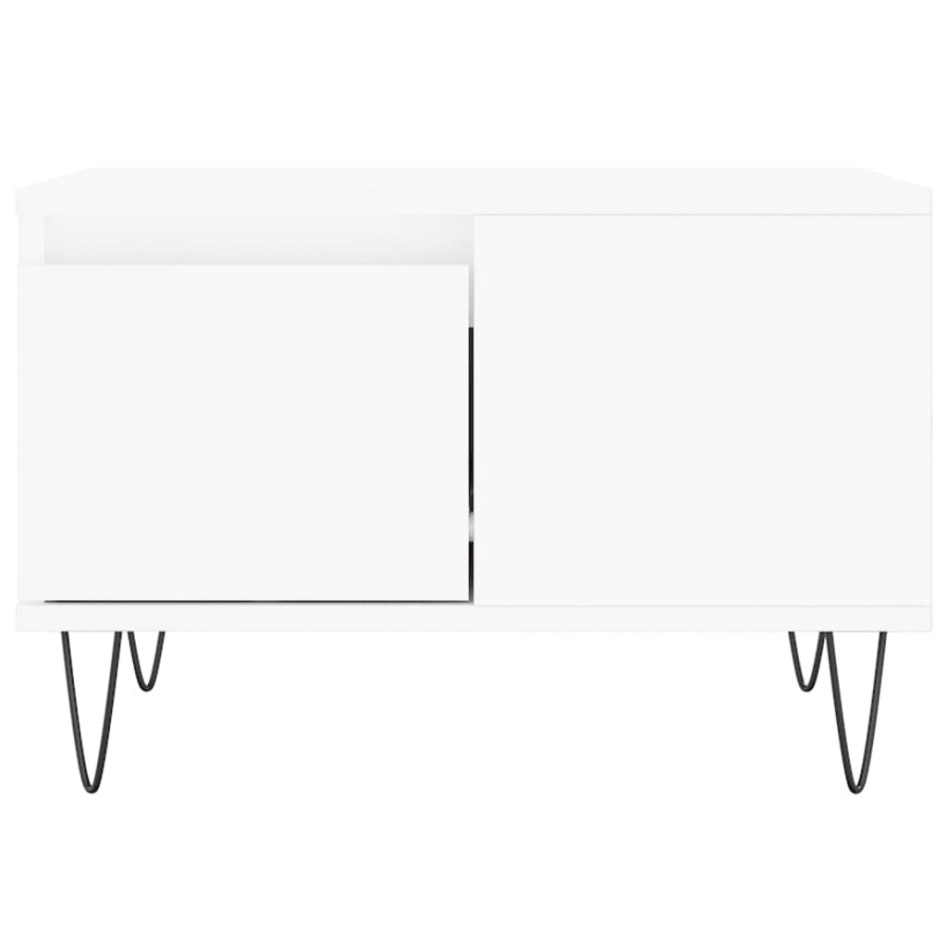 Mesa de centro madera contrachapada blanco 55x55x36,5