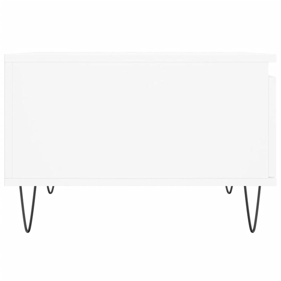 Mesa de centro madera contrachapada blanco 55x55x36,5