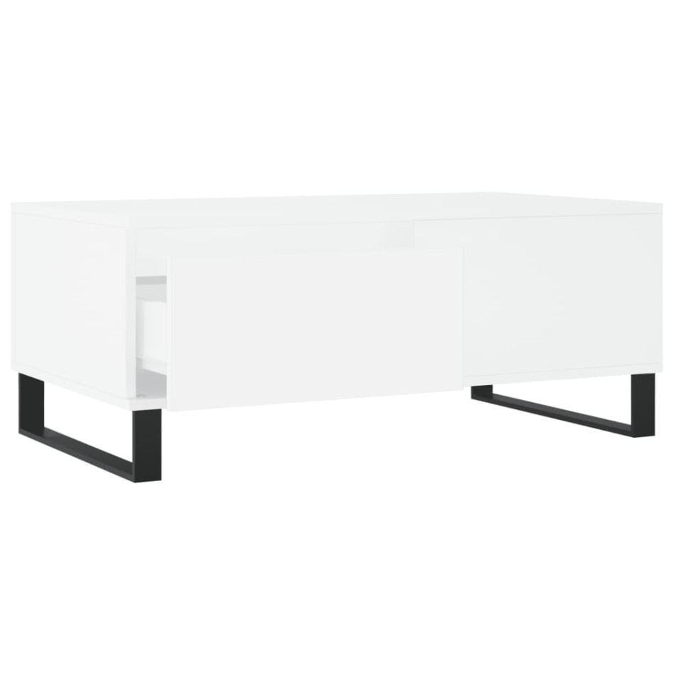 Mesa de centro madera contrachapada blanco 90x50x36,5