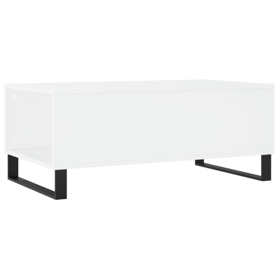 Mesa de centro madera contrachapada blanco 90x50x36,5