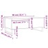 Mesa de centro madera contrachapada blanco 90x50x36,5