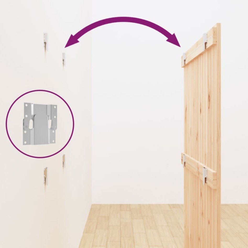 Cabecero de cama de pared madera maciza de pino 95,5x3x110