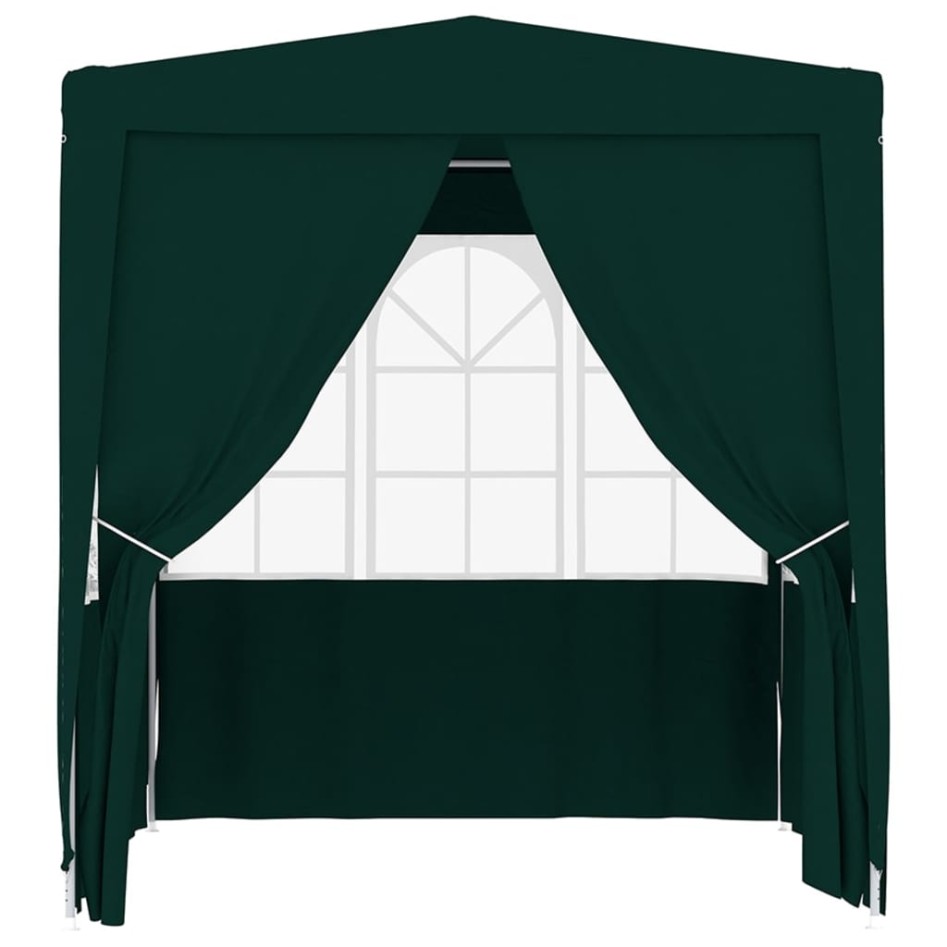 Carpa profesional para fiestas con paredes verde 90 g/m² 2x2