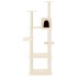 Rascador para gatos con postes de sisal crema 153