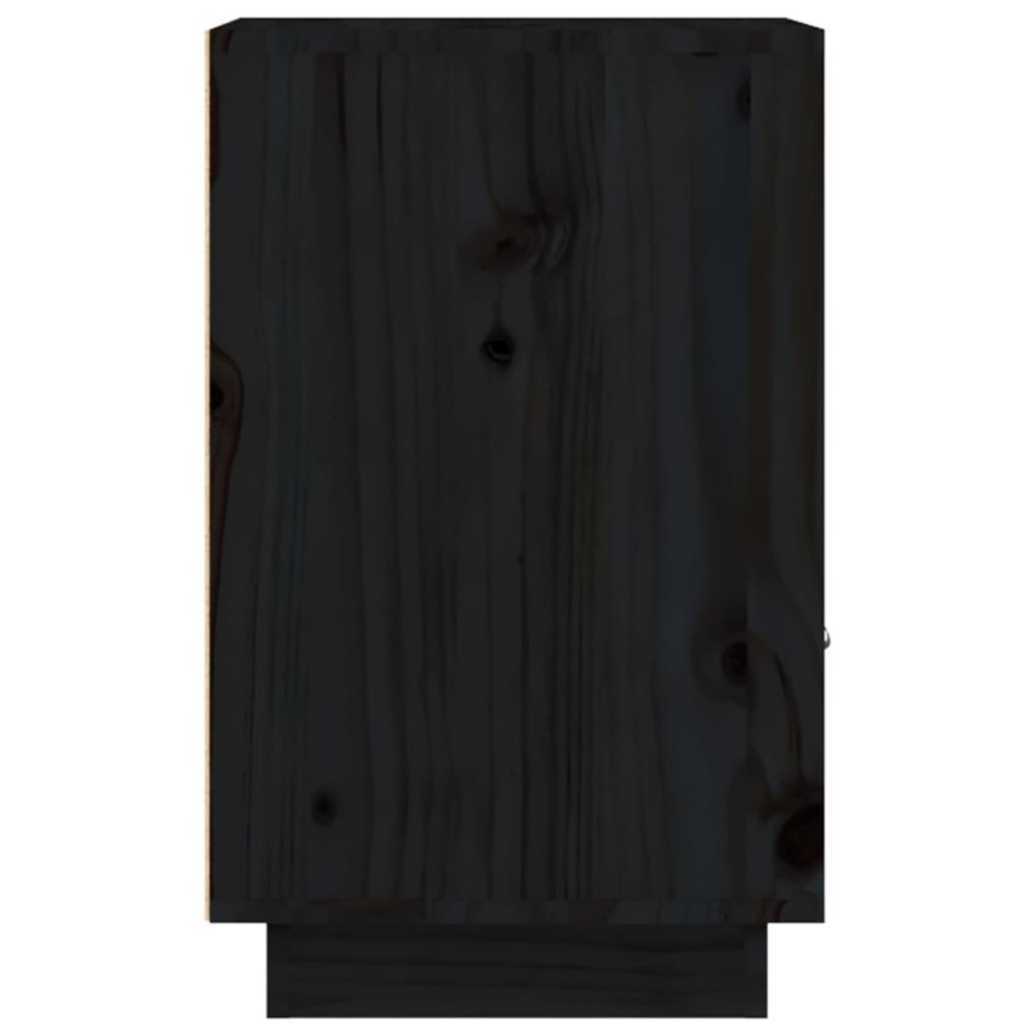 Mesitas de noche 2 uds madera maciza de pino negro 40x34x55