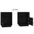 Mesitas de noche 2 uds madera maciza de pino negro 40x34x55