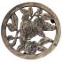 Soporte con ruedas de plantas 6 uds plástico color bronce 38