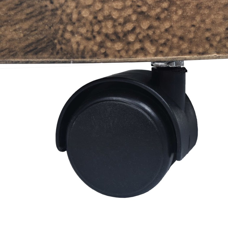 Soporte con ruedas de plantas 6 uds plástico color bronce 38