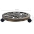 Soporte con ruedas de plantas 6 uds plástico color bronce 38