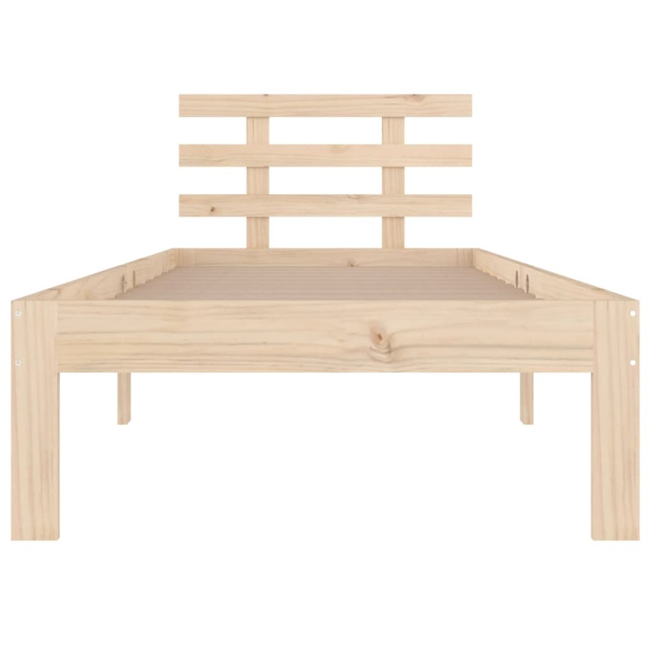 Estructura de cama sin colchón madera maciza 90x200
