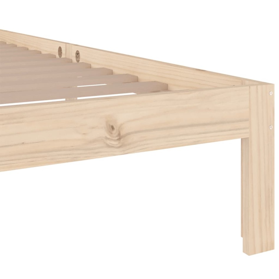 Estructura de cama sin colchón madera maciza 90x200