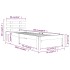 Estructura de cama sin colchón madera maciza 90x200