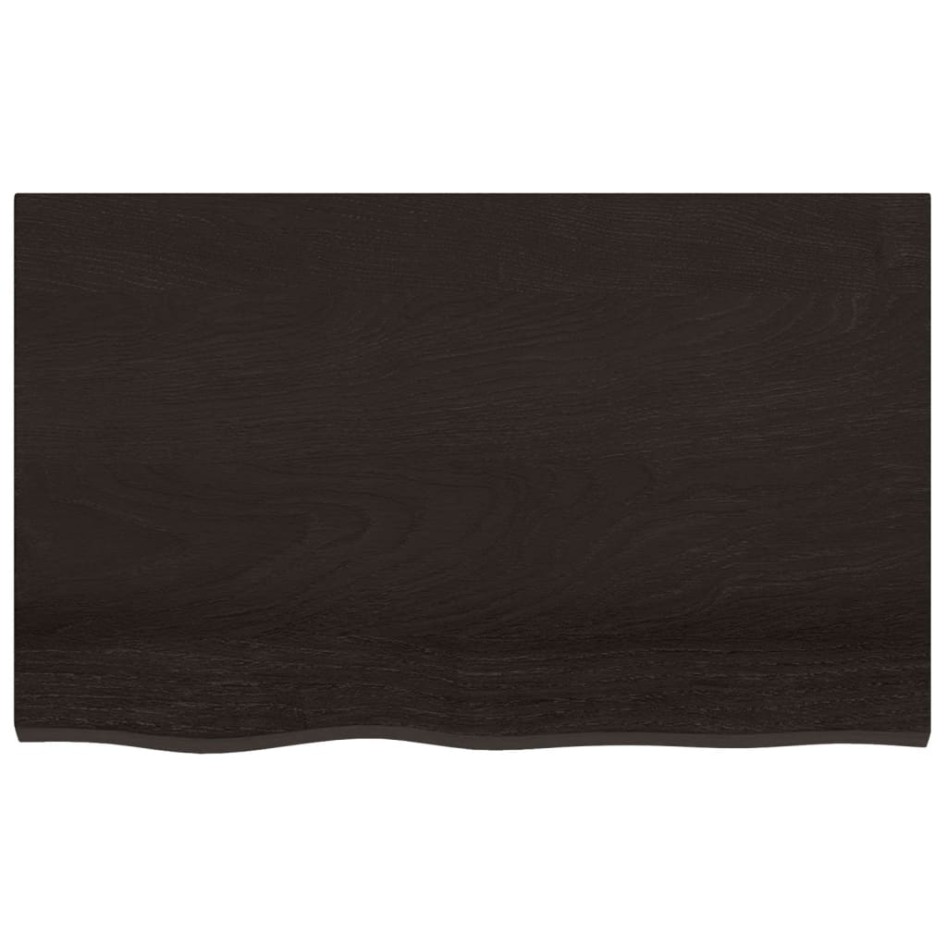 Estante pared madera roble tratada marrón oscuro 80x50x(2-6)