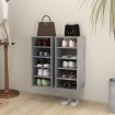 Muebles zapateros 2uds contrachapado gris hormigón 31,5x35x70cm