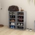 Muebles zapateros 2uds contrachapado gris hormigón