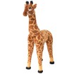 Jirafa de peluche de pie marrón y amarillo XXL