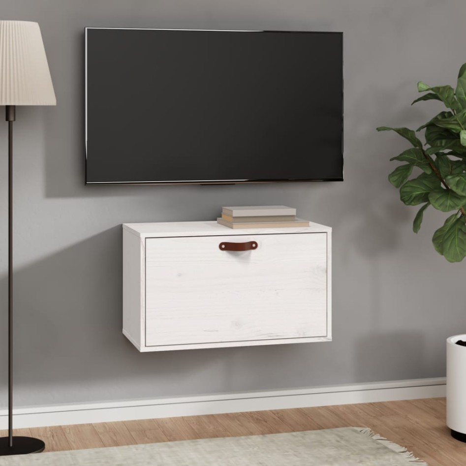 Armario de pared de madera maciza de pino blanco 60x30x35